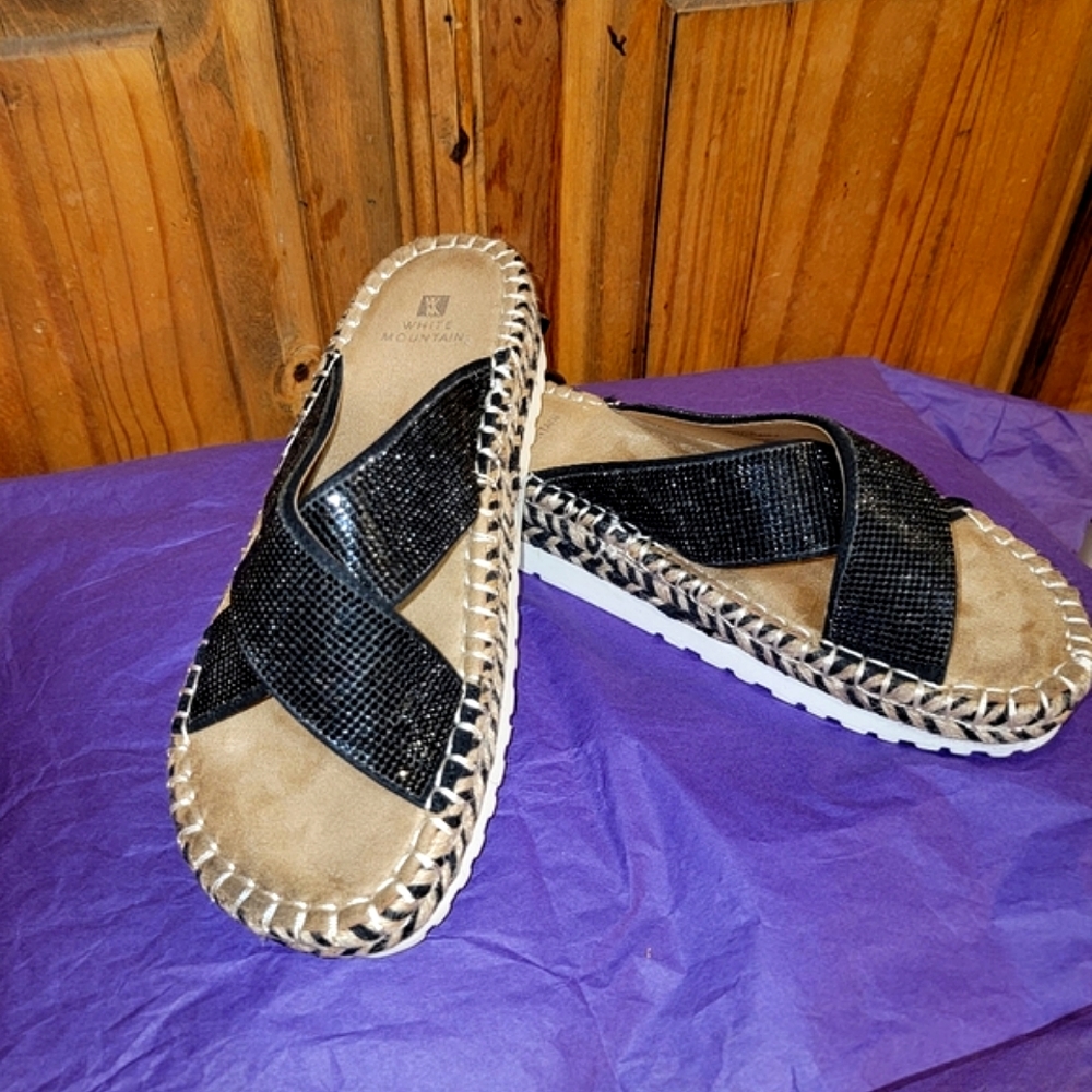 White Mountain Sparkle Sandals